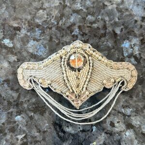 Handmade beaded barrette